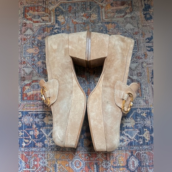 ▫️Jeffrey Campbell Student Platform Loafer in Nude Suede 7.5 - Picture 7 of 13